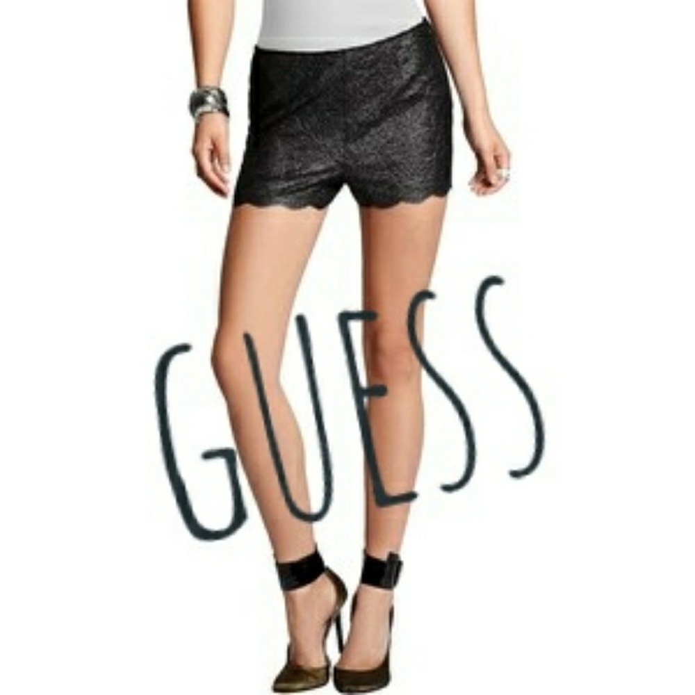 NWT Guess LA hi waisted lace shorts sz 0